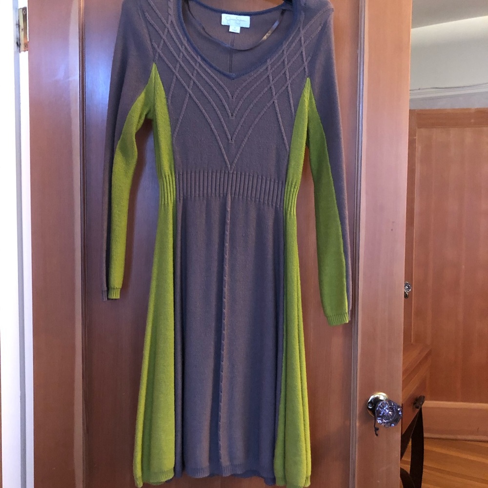 Two-tone Sweater Dress